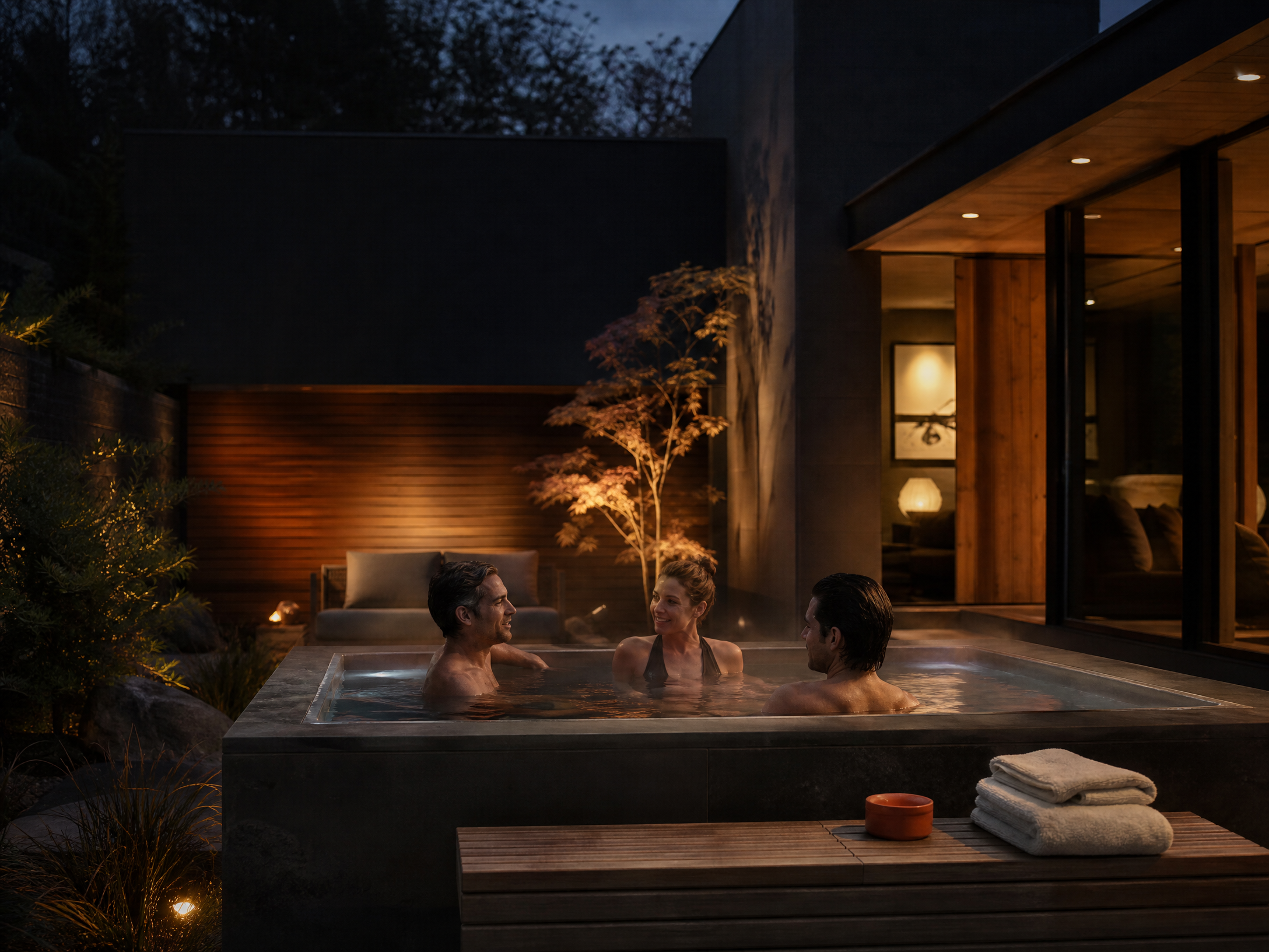 Spas outdoor wellness setting